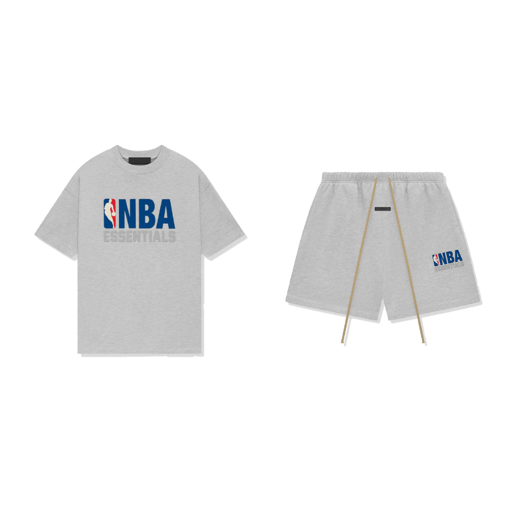 Fear of God Essentials NBA S24 T-Shirt Grey + S24 NBA Shorts Light-Bundle-pikastore.cz-pikastore.cz