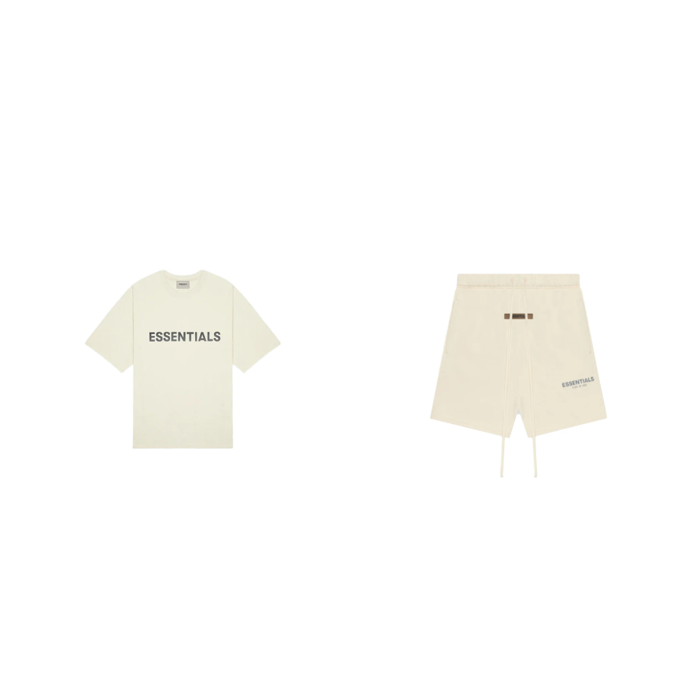 Fear of God Essentials S21 Shorts + S20 T-Shirt Buttercream - SET-Bundle-Fear of God-pikastore.cz