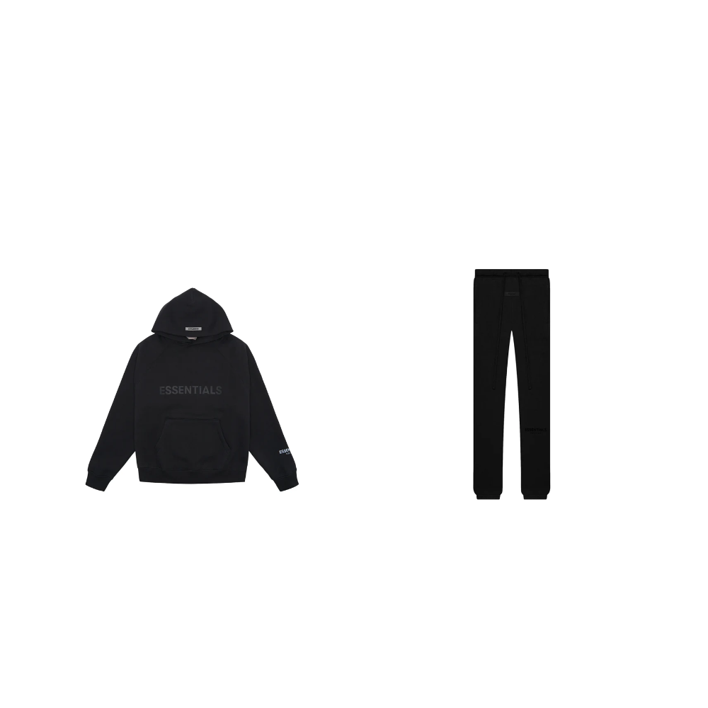 Fear of God Essentials S22 Sweatpants + S20 Hoodie Black - SET-Bundle-Fear of God-pikastore.cz