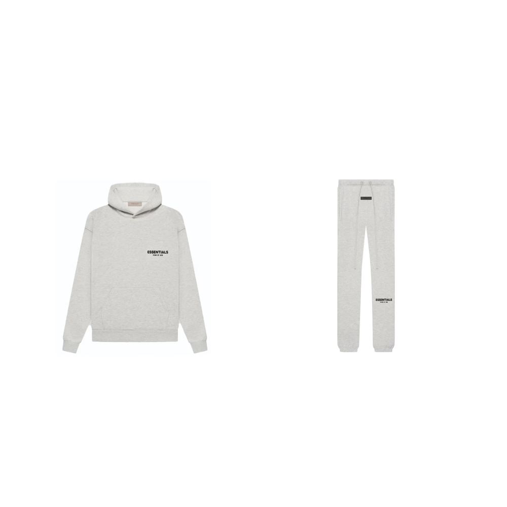 Fear of God Essentials S22 Sweatpants + S22 Hoodie Light Oatmeal - SET-Bundle-Fear of God-pikastore.cz