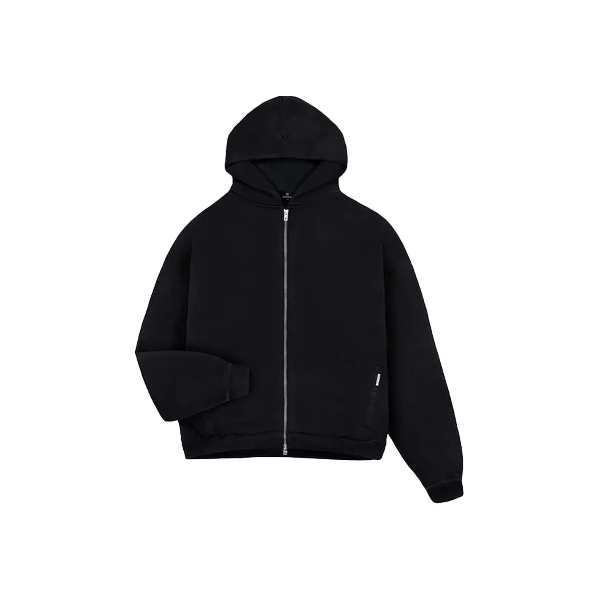 Represent Initial Boxy Zip Through Hoodie Black-Represent-pikastore.cz