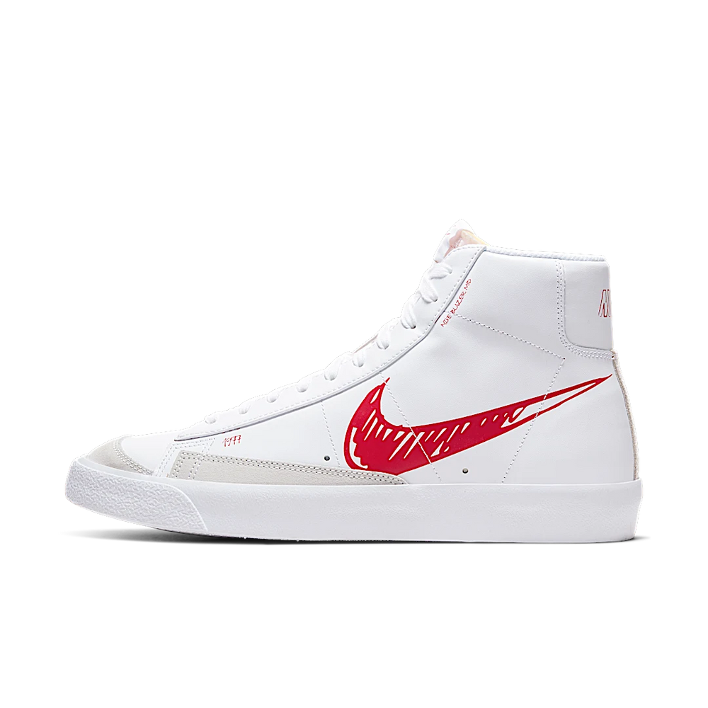 Nike Blazer Mid 77 Sketch White Red-sneakers-Nike-pikastore.cz