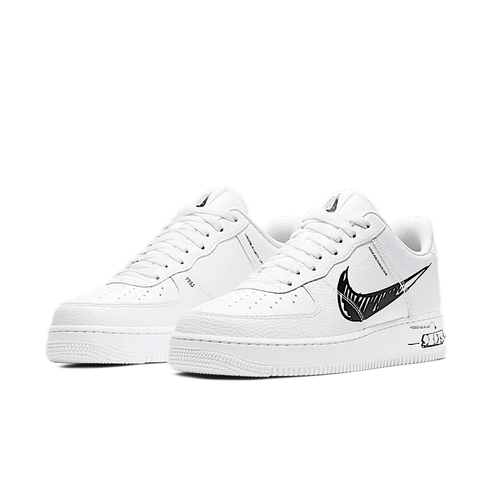 Nike Air Force 1 Low Sketch White Black-sneakers-Nike-pikastore.cz