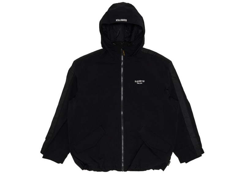 Supreme GORE-TEX Stripe Hooded Jacket Black