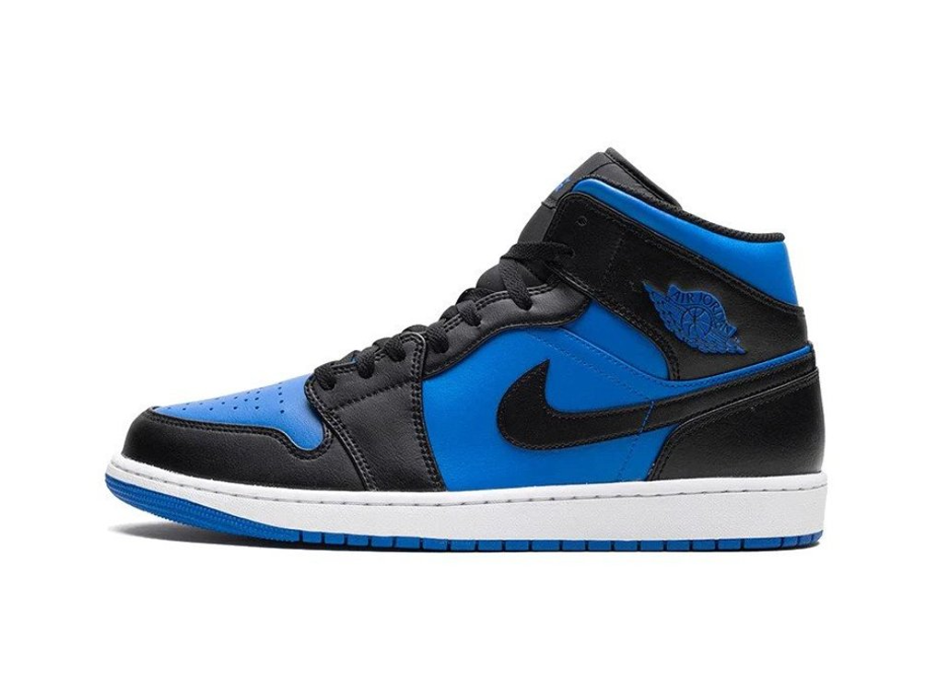 Nike Air Jordan 1 Mid GS Black Royal Blue-Air Jordan-pikastore.cz