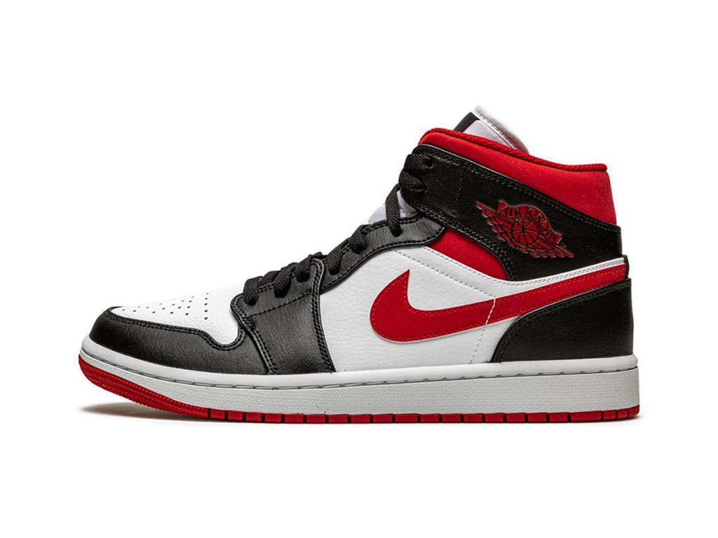 Nike Air Jordan 1 Mid Black Fire Red (GS)-sneakers-Air Jordan-pikastore.cz