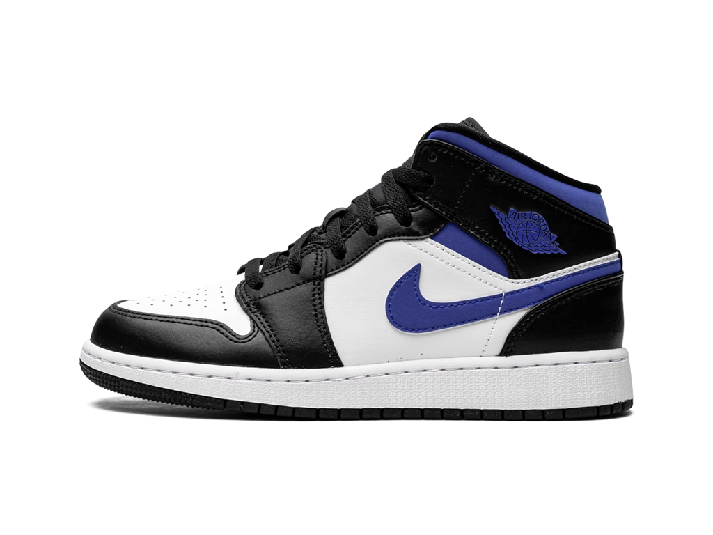 Nike Jordan 1 Mid White Black Racer Blue-sneakers-Air Jordan-pikastore.cz