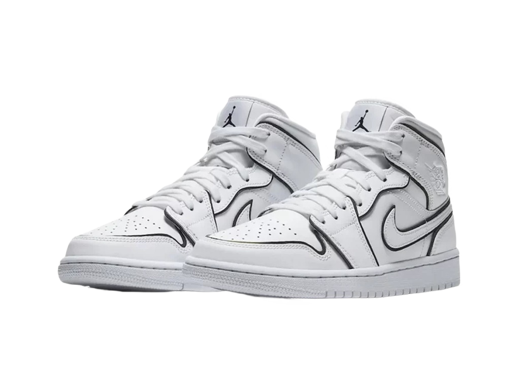 Nike Air Jordan 1 Mid Iridescent Reflective White (Women's)-sneakers-Air Jordan-pikastore.cz
