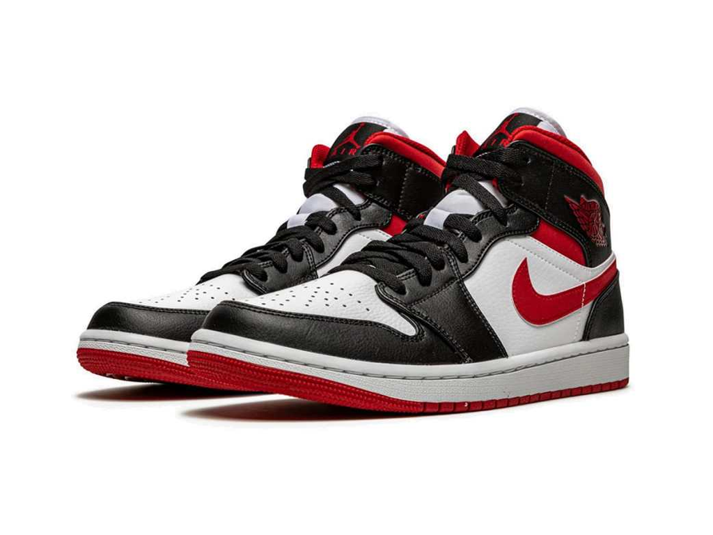 Nike Air Jordan 1 Mid Black Fire Red (GS)-sneakers-Air Jordan-pikastore.cz