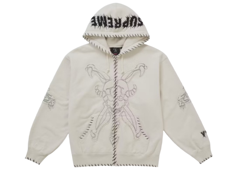 Supreme Ys by Yohji Yamamoto Zip Up Hooded Sweatshirt Natural-Supreme-pikastore.cz