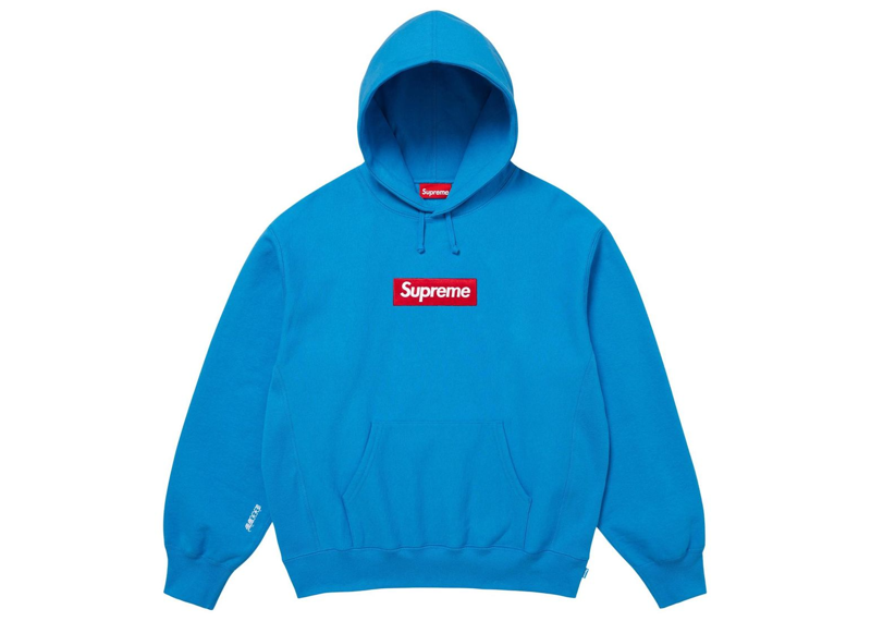 Supreme Box Logo Hooded Sweatshirt (FW25) Cyan