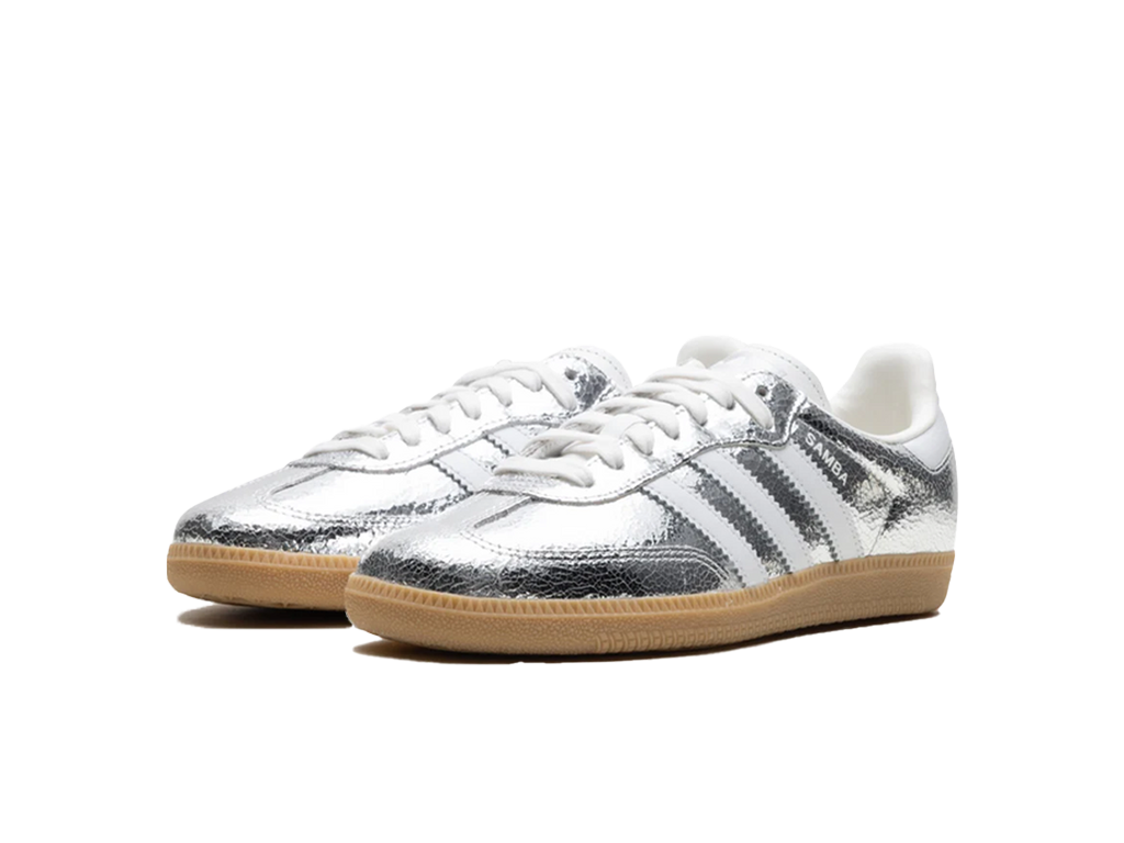 Adidas Wmns Samba OG Silver Metallic Cracked Leather-Adidas-pikastore.cz