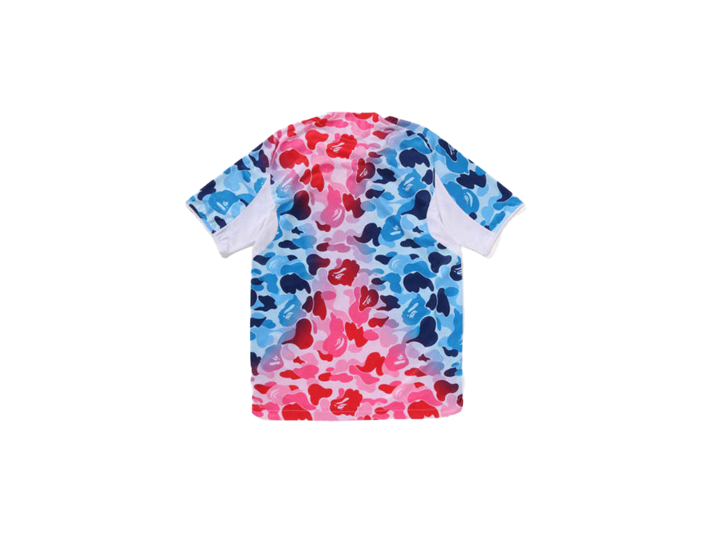 Adidas x BAPE Football Graphic Slim Jersey T-shirt Blue Pink-Adidas-pikastore.cz