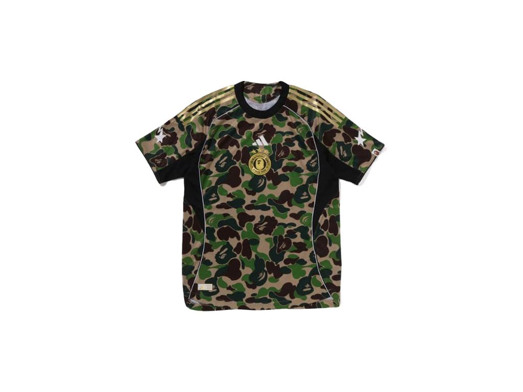 Adidas x BAPE Football Graphic Slim Jersey T-shirt Green-Adidas-pikastore.cz