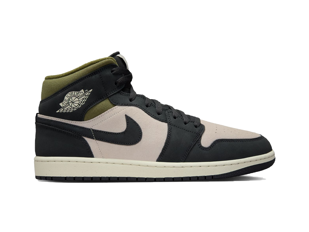 Air Jordan 1 Mid Off Noir Medium Olive – tenisky – fotka 3 z 5