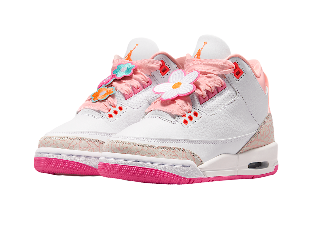 Air Jordan 3 Retro GS Spring Flowers – tenisky – fotka 2 z 5