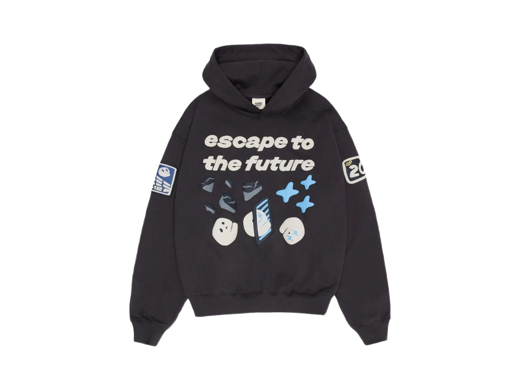 Broken Planet Escape To The Future Hoodie Soot Black-Broken Planet-pikastore.cz