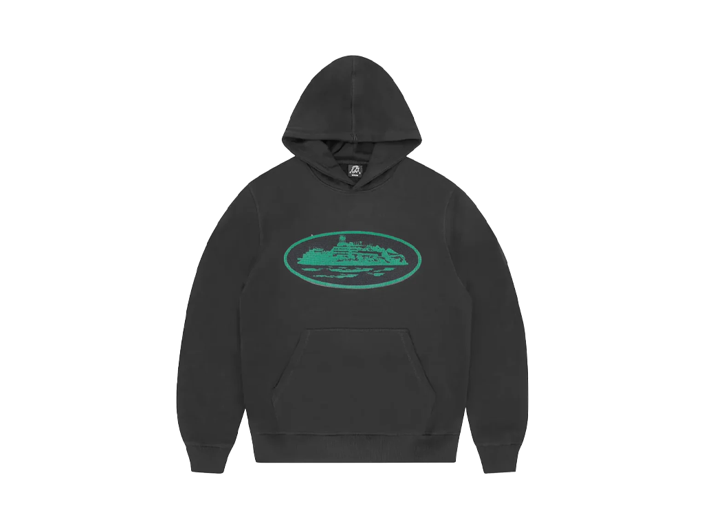 Corteiz Alcatraz Hoodie Black Green-Corteiz-pikastore.cz