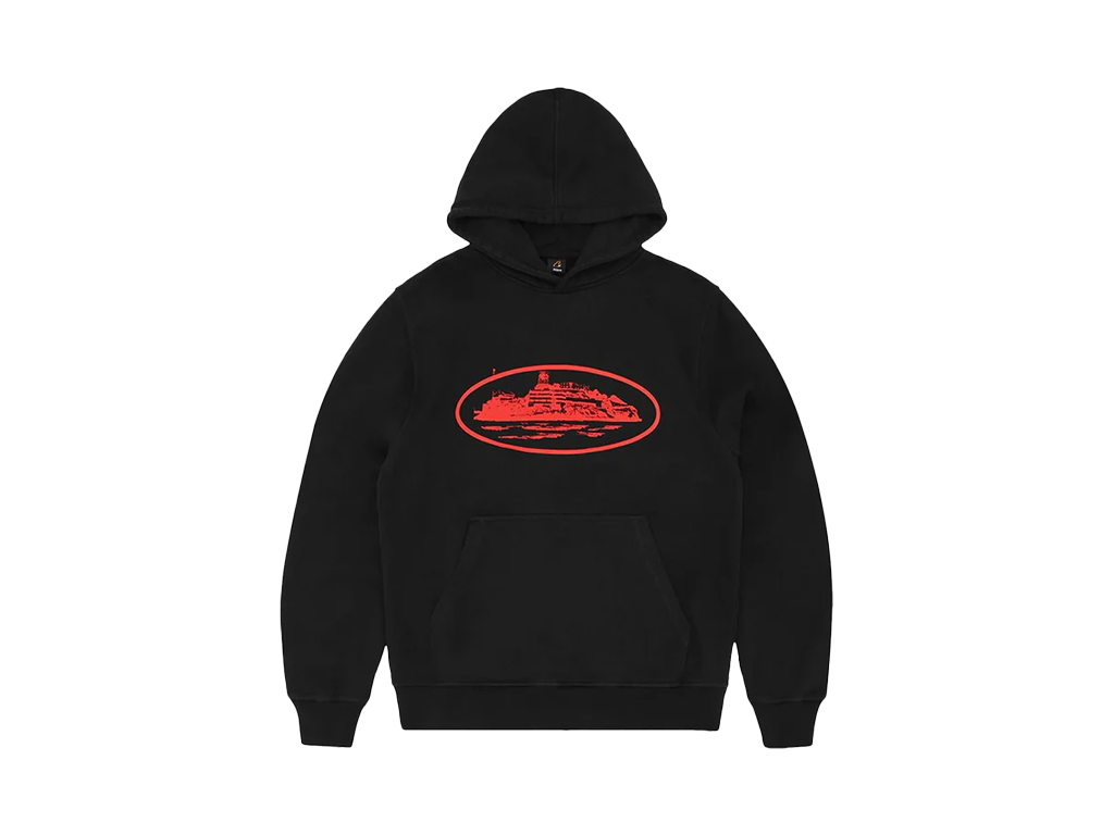 Corteiz Alcatraz V2 Hoodie Black/Red-Corteiz-pikastore.cz