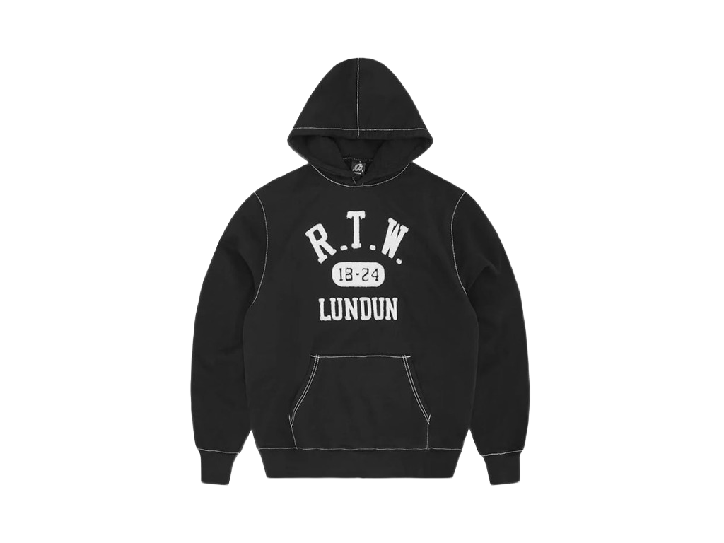 Corteiz RTW College Hoodie Black-Corteiz-pikastore.cz