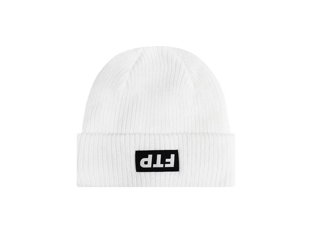 FTP Upside Down Logo Beanie White-FTP-pikastore.cz