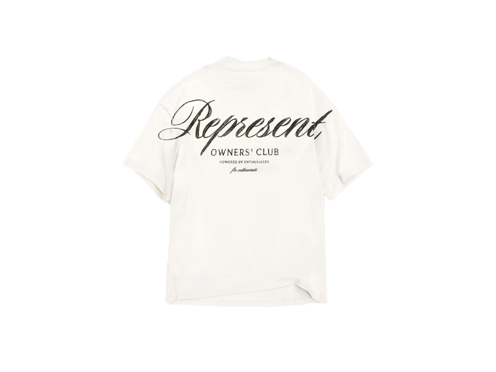 Represent Owners Club Script T-Shirt Flat White-Represent-pikastore.cz