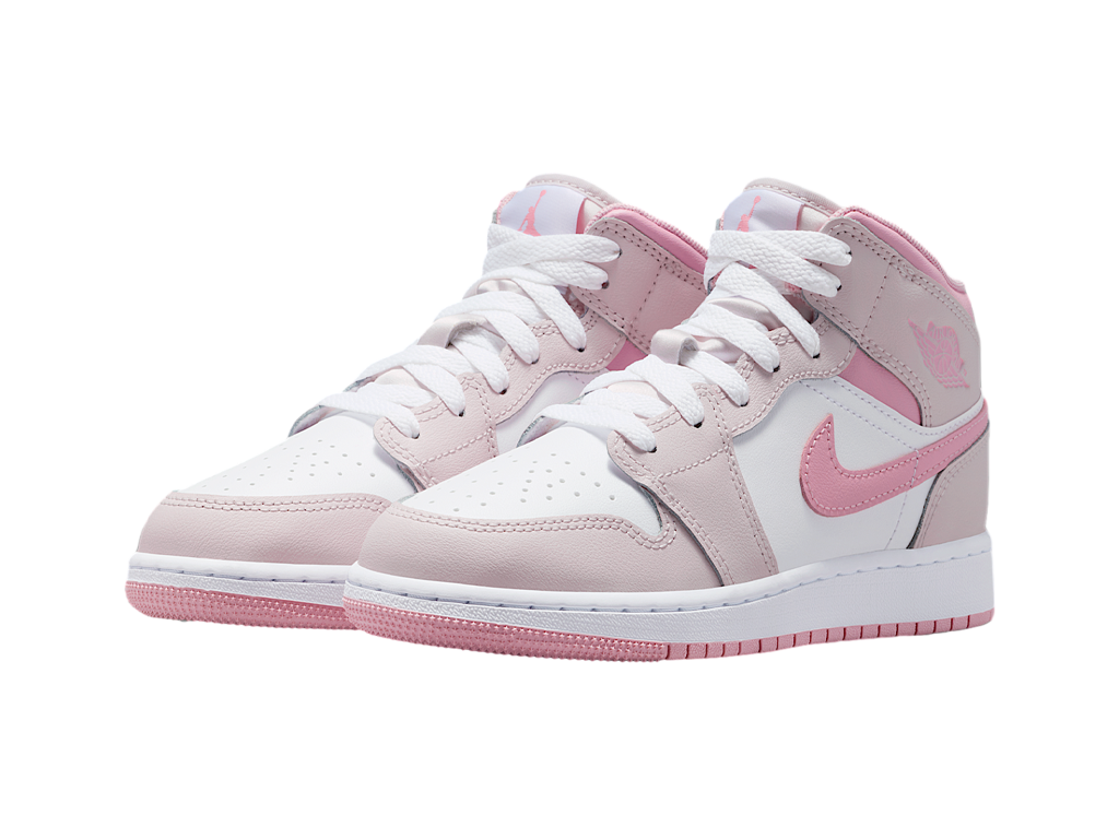 Jordan 1 Mid Pearl Pink White (GS)-Nike-pikastore.cz