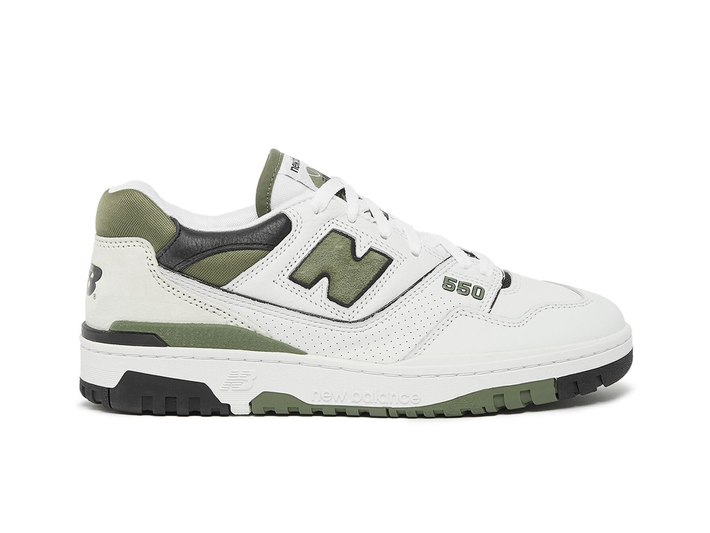 New Balance 550 White Dark Olivine-New Balance-pikastore.cz