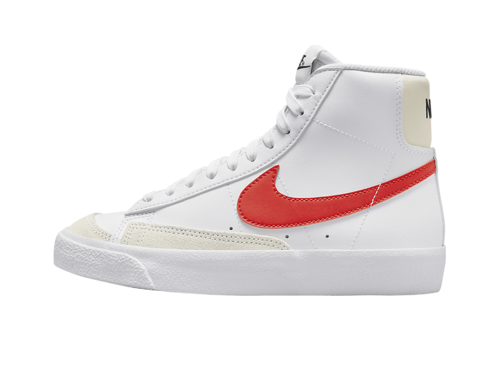 Nike Blazer Mid 77 GS White Picante Red – tenisky, bílá