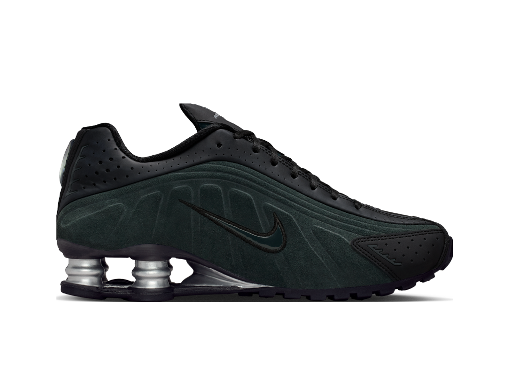 Nike Shox R4 Black Silver Seaweed (Womens)-Nike-pikastore.cz