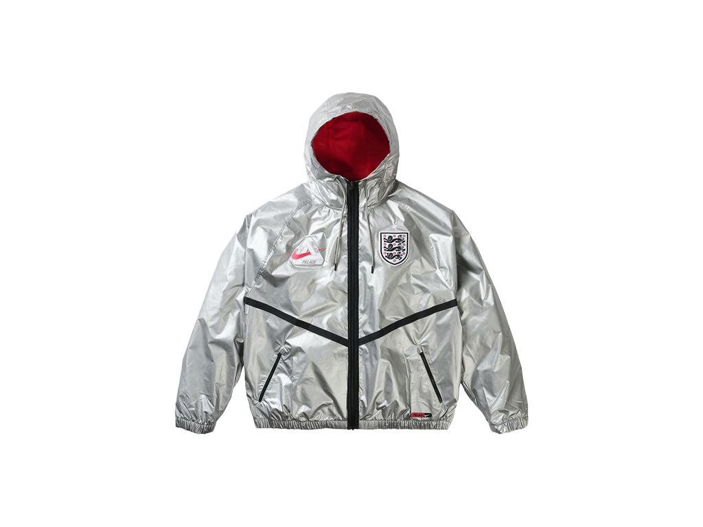 Palace x Nike England Dri-Fit Academy Anthem Jacket Pewter Grey/Bright Crimson/Black-Palace-pikastore.cz