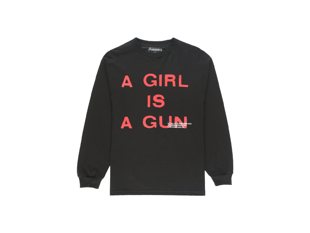 Pleasures Girl Is A Gun Tee Black-Pleasures-pikastore.cz