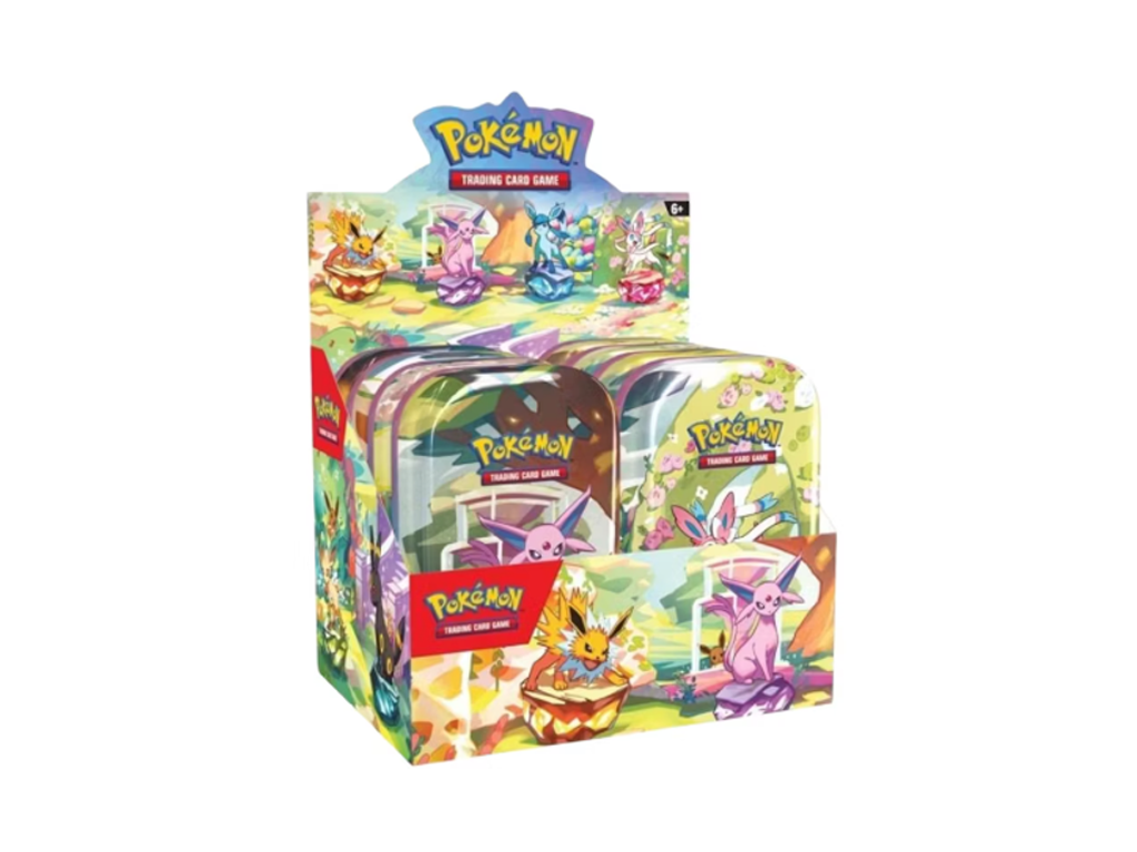 Pokémon Scarlet & Violet Prismatic Evolutions 8 Tin Mini Display-Pokemon-pikastore.cz