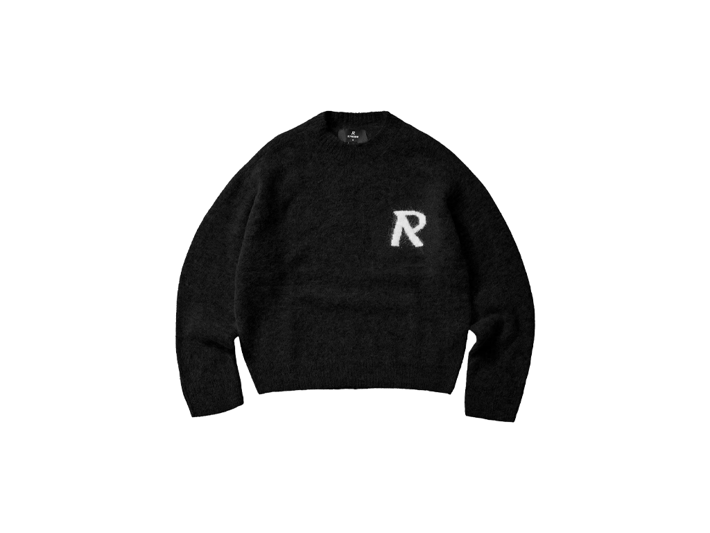 Represent Logo Knit Sweater Jet Black-Represent-pikastore.cz
