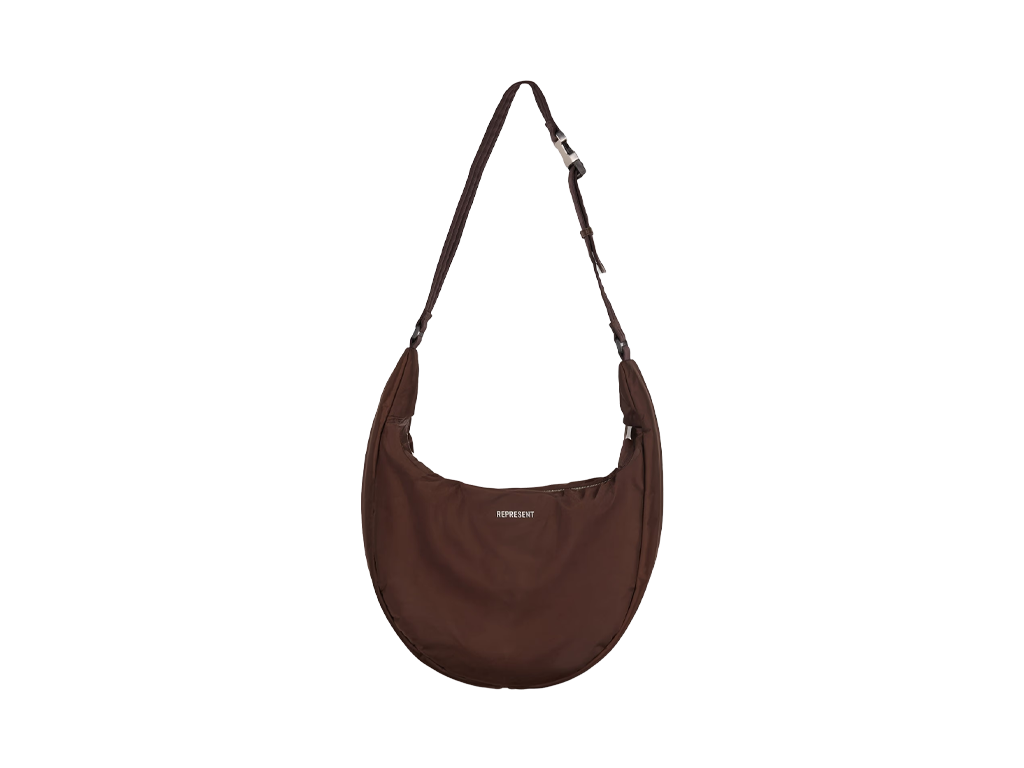 Represent Padded Sling Bag Dark Brown
