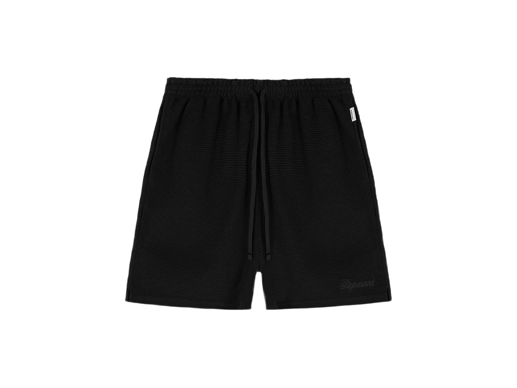 Represent Waffle Shorts Black-Represent-pikastore.cz