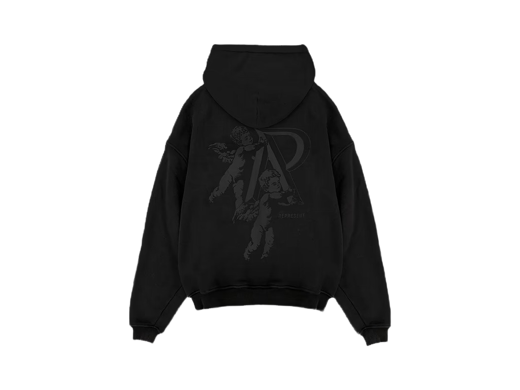 Represent Cherub Initial Hoodie Black-Represent-pikastore.cz
