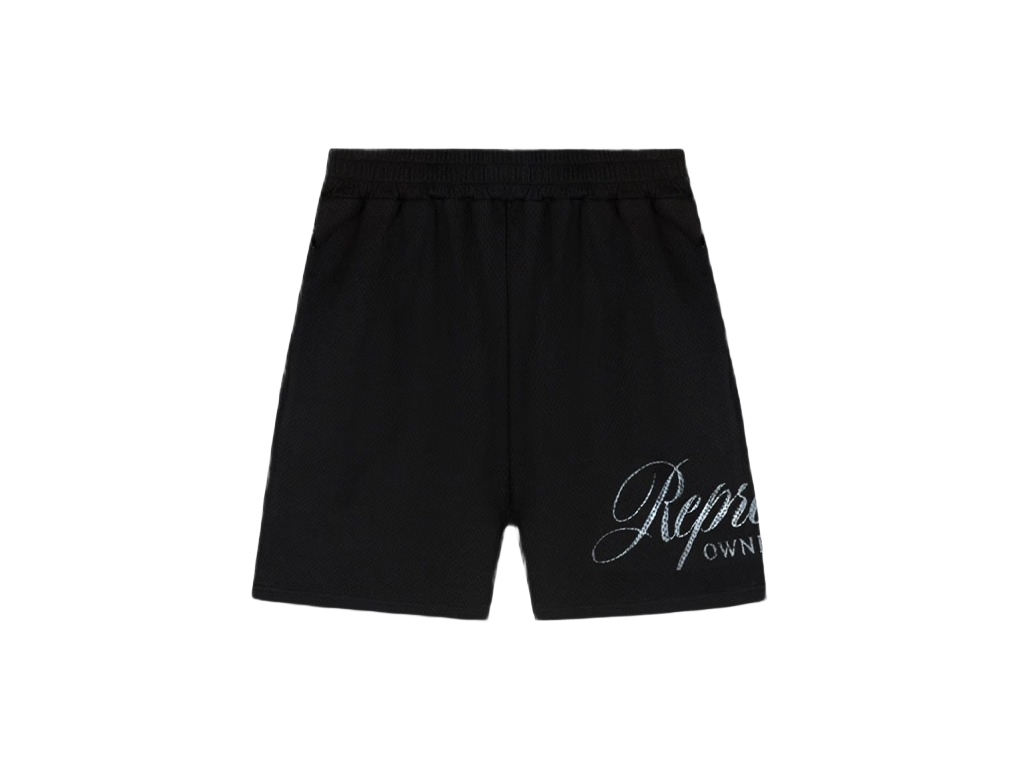 Represent Owners Club Script Mesh Shorts Black-Represent-pikastore.cz