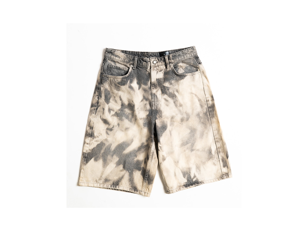 Custom Bleached Shorts Grey-Kalhoty-Custompantsprg-pikastore.cz