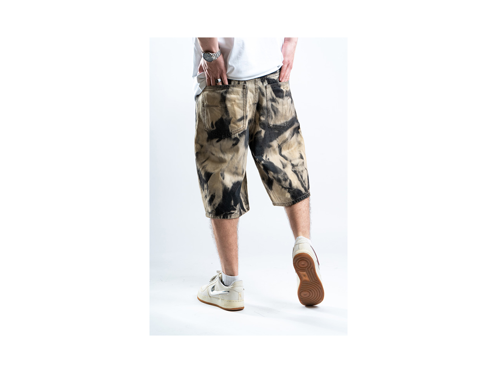 Custom Bleached Shorts Black-Kalhoty-Custompantsprg-pikastore.cz