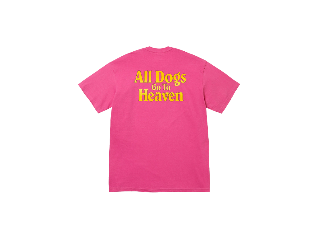 Supreme All Dogs Go To Heaven Tee Fuchsia-Supreme-pikastore.cz