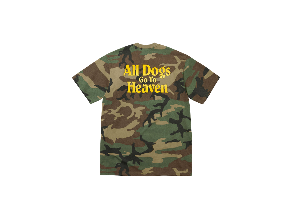 Supreme All Dogs Go To Heaven Tee Woodland Camo-Supreme-pikastore.cz