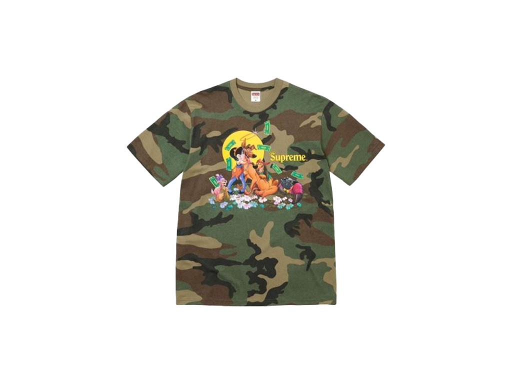 Supreme All Dogs Go To Heaven Tee Woodland Camo-Supreme-pikastore.cz