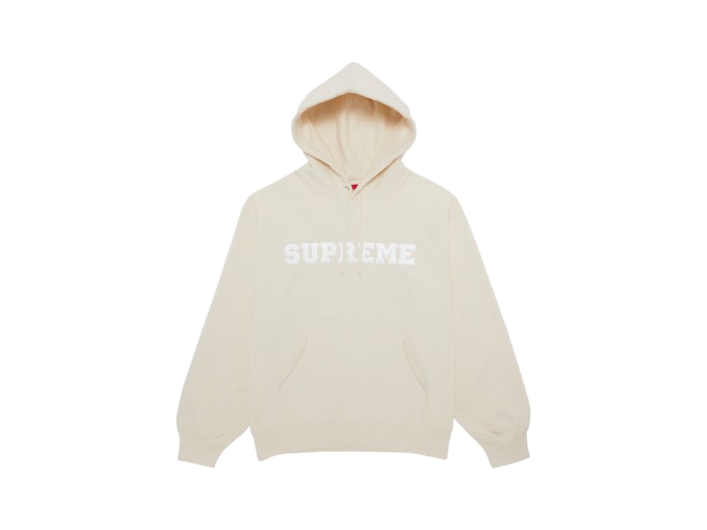 Supreme Collegiate Hooded Sweatshirt Natural