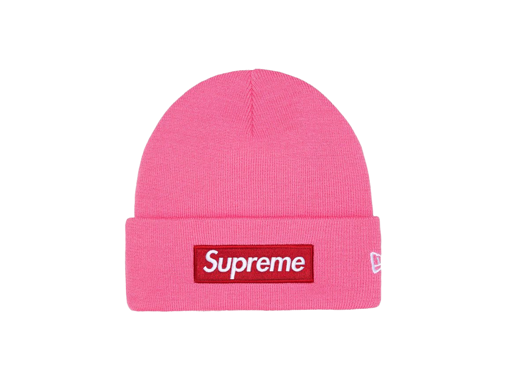 Supreme New Era Box Logo Beanie (FW25) Magenta