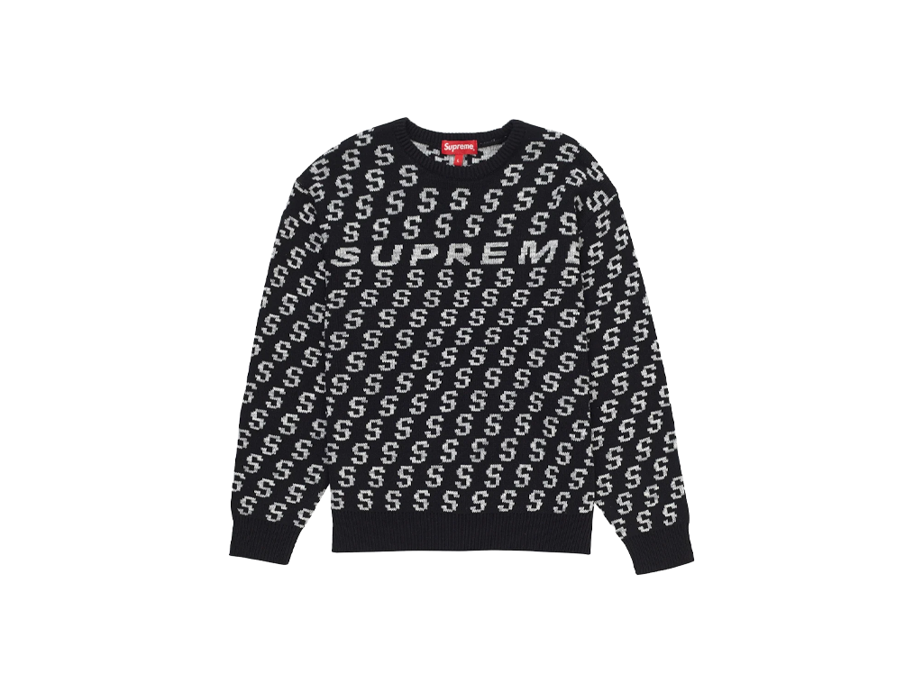 Supreme S Repeat Sweater Black-Supreme-pikastore.cz