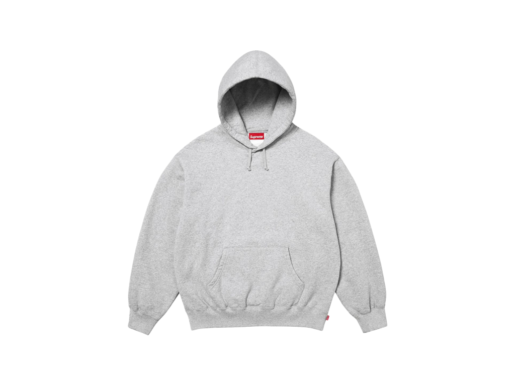 Supreme Satin Applique Hoodie Heather Grey-Supreme-pikastore.cz