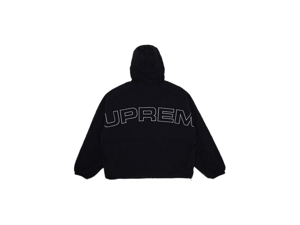 Supreme Faux Fur Reversible Hooded Track Jacket Black-Supreme-pikastore.cz