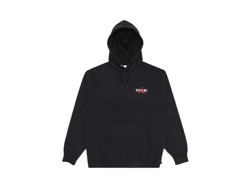 Supreme x Jordan Hooded Sweatshirt Black-Supreme-pikastore.cz
