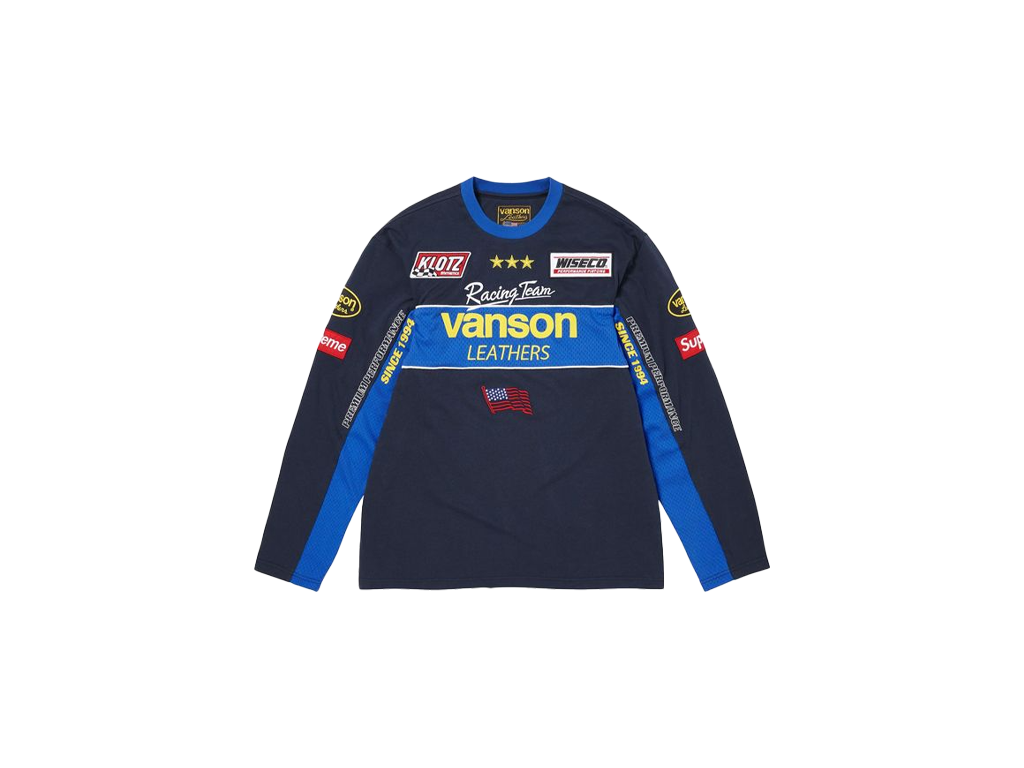 Supreme x Vanson Leathers Long-Sleeve Top Navy